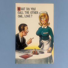Vintage Bamforth Comic Postcard No. 468 unused original card  Saucy picture