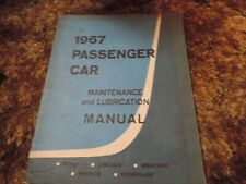 1967 Passenger Car Maitenance & lubrication Manual Ford, Lincoln, Mercury  picture
