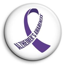Purple ribbon Alzheimer's disease awareness day badge pin 38mm button pin picture