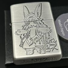Zippo Made In Abyss Nanachi Oil Lighter Double Sided Etching Silver Brass Japan picture