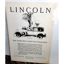 1928 Lincoln Cabriolet Print Ad vintage 20s picture