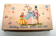 1940's Holiday Parade Bath Gift Set Perfume Powder Bath Crystals by Churchill NY picture