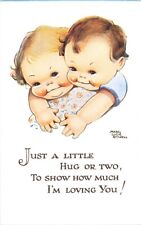 Vintage Mabel Lucie Attwell Signed Babies Baby Hugging Loving You P536 picture
