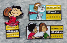 PEANUTS SCHULZ MUSEUM PINS SNOOPY RED BARON + PEPPERMINT PATTY + MARCIE + LUCY picture