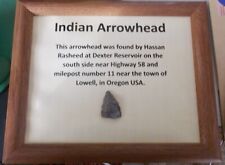 Rare Oregon Arrowhead Mounted in Frame and Inscribed with its Location picture