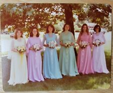 Vintage Original Photograph Snapshot Pretty Girls Pose Prom 1970s Estate Find picture
