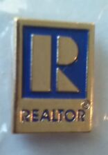 REALTOR logo BLOCK R NAR estate home property sales agents pin badge Blue/Gold picture