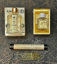 3 Vintage Perfume Bottles & Nips Caron Lentheric Oriental Blend Original Boxes picture