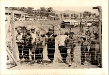 Black Market Boys At Fence Pusan South Korea Photo 1952 Korean War Vtg Snapshot picture
