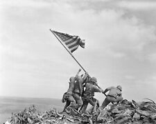 The Famous FLAG RAISING on IWO JIMA-February 23, 1945-World War 2  8x10 PHOTO picture