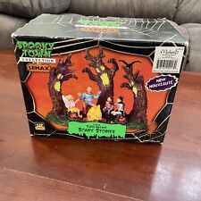 Vintage 2010 Halloween Spooky Town Scary Stories Lighted Table Accent Decor picture