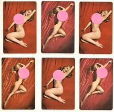 Lot 6 Vintage MARILYN MONROE Pinup Playing Cards 1950s Photos Mint Tom Kelley picture