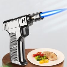 Outdoors Gas Metal Lighter Windproof BBQ Kitchen Cooking Jet Torch Turbine Gun picture