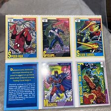 1991 MARVEL UNIVERSE SERIES 2 UNCUT DIAMOND CARD PREVIEW SPECIAL PRESS SHEET picture