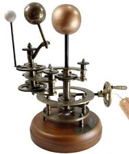Brass Solar System Orrery With Wooden Base Fully Handmade Working Model Gift 18