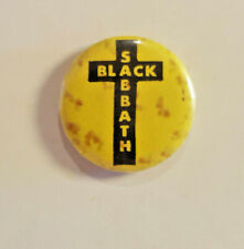 BLACK SABBATH Pinback Vintage Button 1974 Rare Heavy Metal OZZY OSBOURNE picture