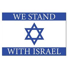 We Stand With Israel Israeli Flag Magnet Decal, 4x6 Inches, Automotive Mganet picture