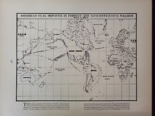 1930 Map American Flag Services In Foreign and Noncontiguous Trades July 1, 1914 picture