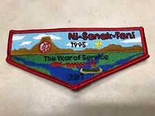OA Lodge 381 Ni-Sanak-Tani S3 1995 The Year of Service Flap picture