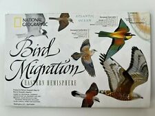 National Geographic Map Poster 2004 - Bird Migration East & West Hemispheres picture
