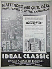ADS PRESS 1933 IDEAL CLASSIC Cie NATIONALE RADIATEUR - PUBLICITÉ PRESSE FRENCH picture