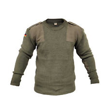 Jumper Genuine German Wool Sweater Camping Hiking Warm Work Pullover Top Olive picture