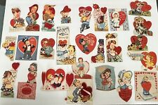 26 Vintage Valentine's Cards 40's 50's Childrens Classroom Cute Illustrations picture