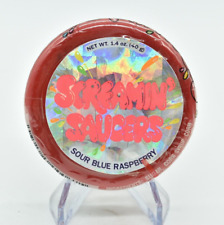 Screamin' Saucers - SOUR BLUE RASPBERRY PUCK, Creative Confection, RED, Sealed picture