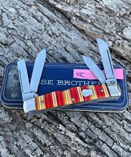 CASE BROS *a CANDY STRIPE SYNTHETIC 052 PATTERN CONGRESS KNIFE KNIVES picture
