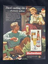 Magazine Ad* - 1949 - Budweiser Beer - Christmas picture
