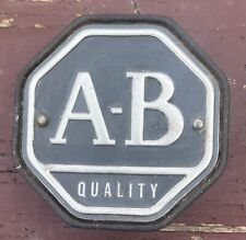 Vintage Allen-Bradley Quality Logo Advertising Paperweight Emblem Heavy Metal picture