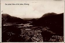 VINTAGE KILLARNEY IRELAND LADIES VIEW OF LAKES REAL PHOTO RPPC POSTCARD 34-245 picture
