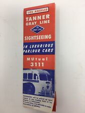 1950's Los Angeles California Gray Line Tanner Sightseeing Tours Pamphlet picture