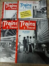 Vintage Trains & Travel Magazines Lot of 4 Issues 1952, 1953, 1954 picture