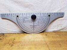 Vintage Gravity Protractor By Weber Costello Co. To Draw Polygons Aluminum USA picture