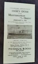 1903 Travel Brochure Cook's Cruise Mediterranean Orient Moltke Hamburg American picture