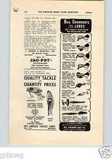 1952 PAPER AD Bill Crowder Arnold Fishing Lure Baits Paul Bunyan Logo picture