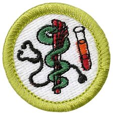 BSA HEALTH CARE-MEDICINE MERIT BADGE CURRENT MINT NWT TYPE L SINCE 1910 BACK #2 picture