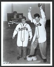 Bud Abbott + Lou COSTELLO HOLLYWOOD ACTOR PLAYING BASEBALL VTG ORIGINAL PHOTO picture