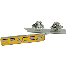 M-32 SpaceX pin Space X dual pin back orange lapel pin picture