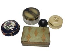 Vintage Lot Jewelry Trinket Boxes,Florentine, Limoges Porcelain Gold,Alabaster , picture