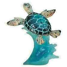 Blue Sea Turtle on Wave Figurine 5