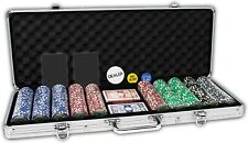 DA VINCI Casino Del Sol Poker Chip Set (500 chips) with Case & 2 Decks of Cards picture