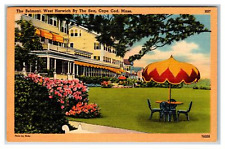 THE BELMONT, WEST HARWICH BY THE SEA, CAPE COD MASSACHUSETTS, UMBRELLA POSTCARD picture
