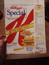 1991 Empty Kellogg's Special K Cereal Speedo Swimwear Offer picture