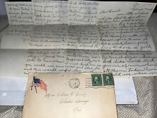 Antique 1917 WWI Letter From Fort Meade MD in YMCA Envelope Chester Springs PA picture