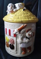 Vintage COOKIE SHOP w/BAKER & DOG AND STOLEN TREAT COOKIE JAR - Over 9