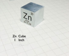 1pcs x Zinc Cube 1Inch 25.4mm 99.99% Zinc Metal Pure For Element Collection 115g picture