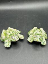 Vintage  Pair Ceramic Fertility FROGS with Human Genitalia Male Female Gag Gift picture