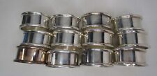 VTG SILVER PLATED OVAL NAPKIN RINGS SET/12 FINE DINING picture